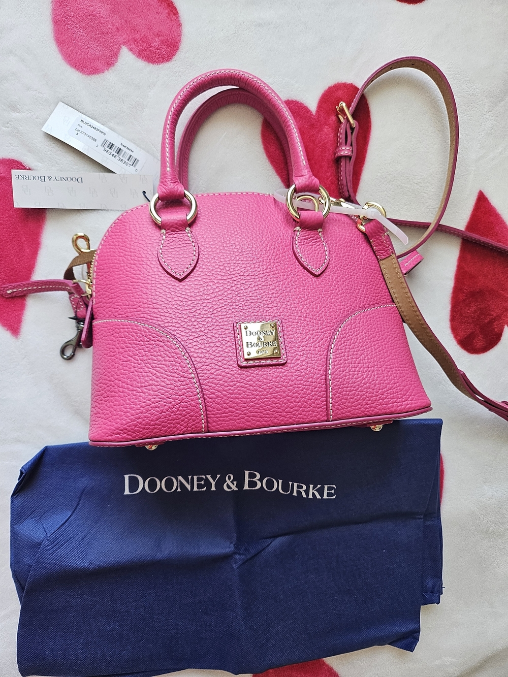 Dooney & Bourke Pink Pebble Leather Satchel